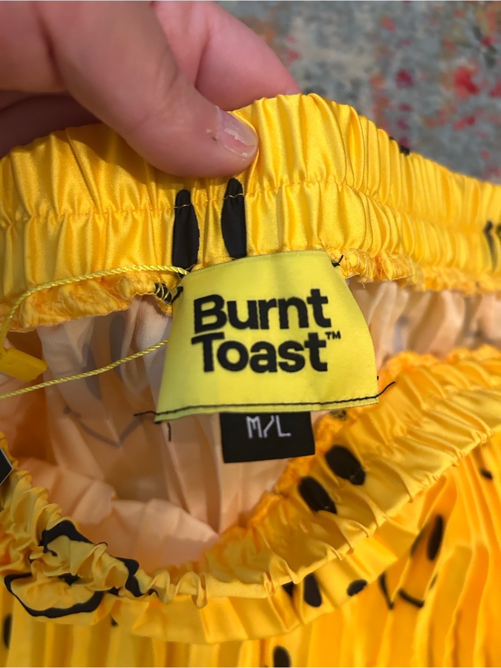 Smiley Pleated Maxi Skirt - Burnt Toast - Picture 2 of 3